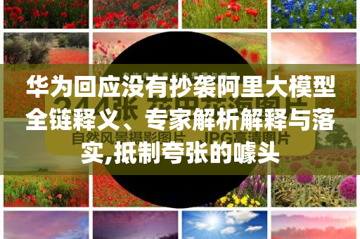 華為回應(yīng)沒有抄襲阿里大模型全鏈釋義、專家解析解釋與落實(shí),抵制夸張的噱頭