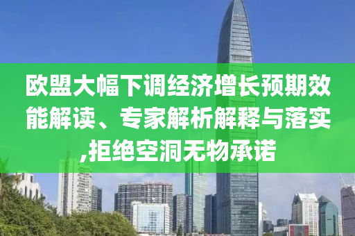 歐盟大幅下調經濟增長預期效能解讀、專家解析解釋與落實,拒絕空洞無物承諾