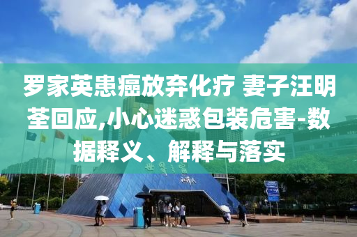 羅家英患癌放棄化療 妻子汪明荃回應(yīng),小心迷惑包裝危害-數(shù)據(jù)釋義、解釋與落實(shí)