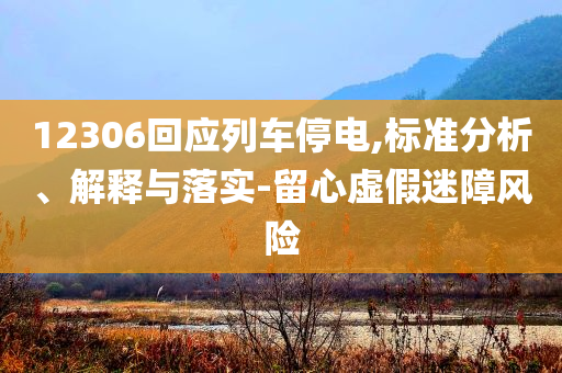 12306回應(yīng)列車停電,標(biāo)準(zhǔn)分析、解釋與落實-留心虛假迷障風(fēng)險