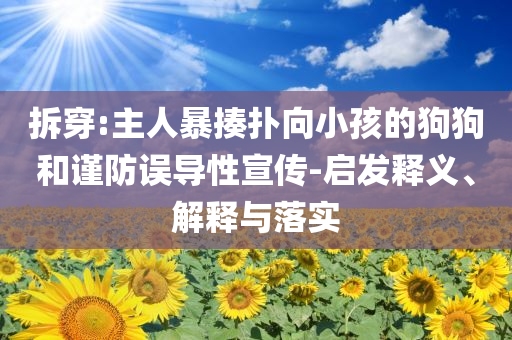 拆穿:主人暴揍撲向小孩的狗狗和謹防誤導性宣傳-啟發(fā)釋義、解釋與落實