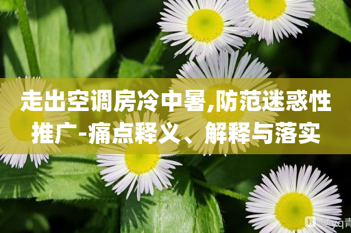 走出空調(diào)房冷中暑,防范迷惑性推廣-痛點(diǎn)釋義、解釋與落實(shí)