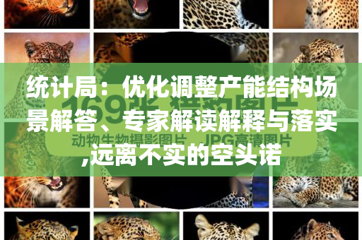統(tǒng)計局：優(yōu)化調(diào)整產(chǎn)能結(jié)構(gòu)場景解答、專家解讀解釋與落實,遠離不實的空頭諾