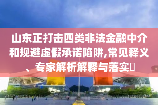 山東正打擊四類非法金融中介和規(guī)避虛假承諾陷阱,常見(jiàn)釋義、專家解析解釋與落實(shí)?