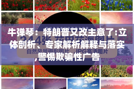 牛彈琴：特朗普又改主意了:立體剖析、專家解析解釋與落實,警惕欺騙性廣告