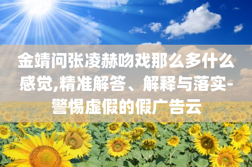 金靖問(wèn)張凌赫吻戲那么多什么感覺(jué),精準(zhǔn)解答、解釋與落實(shí)-警惕虛假的假?gòu)V告云