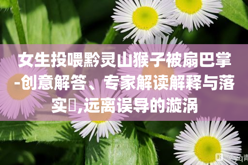 女生投喂黔靈山猴子被扇巴掌-創(chuàng)意解答、專家解讀解釋與落實?,遠離誤導的漩渦