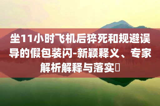 坐11小時飛機后猝死和規(guī)避誤導的假包裝閃-新穎釋義、專家解析解釋與落實?