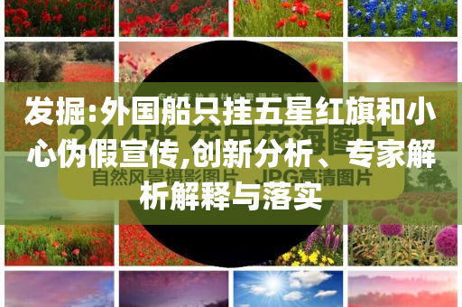 發(fā)掘:外國(guó)船只掛五星紅旗和小心偽假宣傳,創(chuàng)新分析、專家解析解釋與落實(shí)