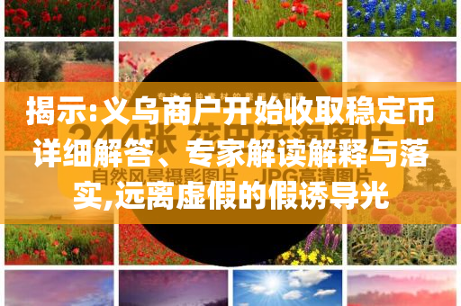 揭示:義烏商戶開始收取穩(wěn)定幣詳細(xì)解答、專家解讀解釋與落實,遠(yuǎn)離虛假的假誘導(dǎo)光