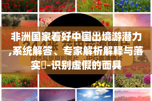 非洲國(guó)家看好中國(guó)出境游潛力,系統(tǒng)解答、專家解析解釋與落實(shí)?-識(shí)別虛假的面具