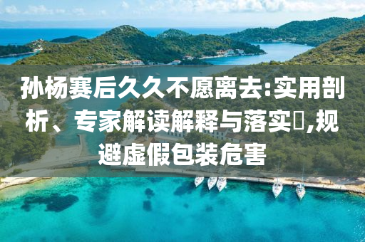 孫楊賽后久久不愿離去:實用剖析、專家解讀解釋與落實?,規(guī)避虛假包裝危害