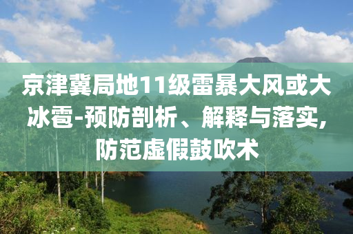 京津冀局地11級雷暴大風(fēng)或大冰雹-預(yù)防剖析、解釋與落實,防范虛假鼓吹術(shù)