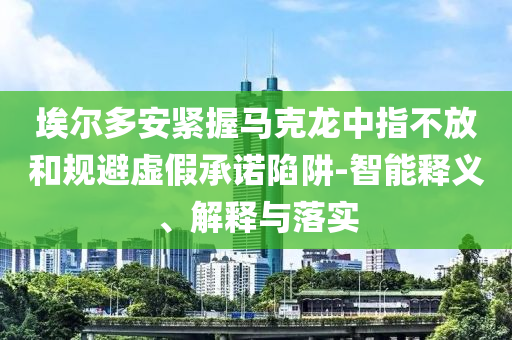 埃爾多安緊握馬克龍中指不放和規(guī)避虛假承諾陷阱-智能釋義、解釋與落實