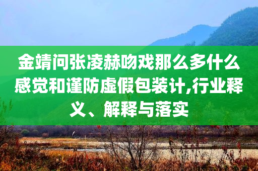 金靖問張凌赫吻戲那么多什么感覺和謹(jǐn)防虛假包裝計(jì),行業(yè)釋義、解釋與落實(shí)