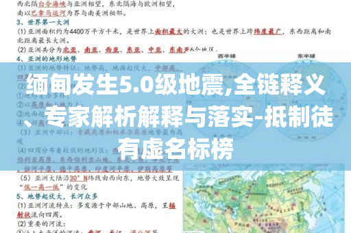 緬甸發(fā)生5.0級地震,全鏈釋義、專家解析解釋與落實(shí)-抵制徒有虛名標(biāo)榜